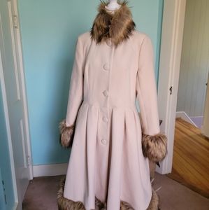 Hearts and roses cream swing coat